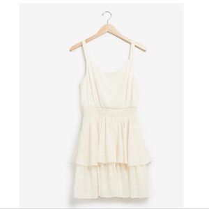 Express Metallic Tiered Ruffle Dress-M